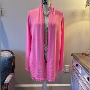 New Lilly Pulitzer Pink Open Front Cardigan